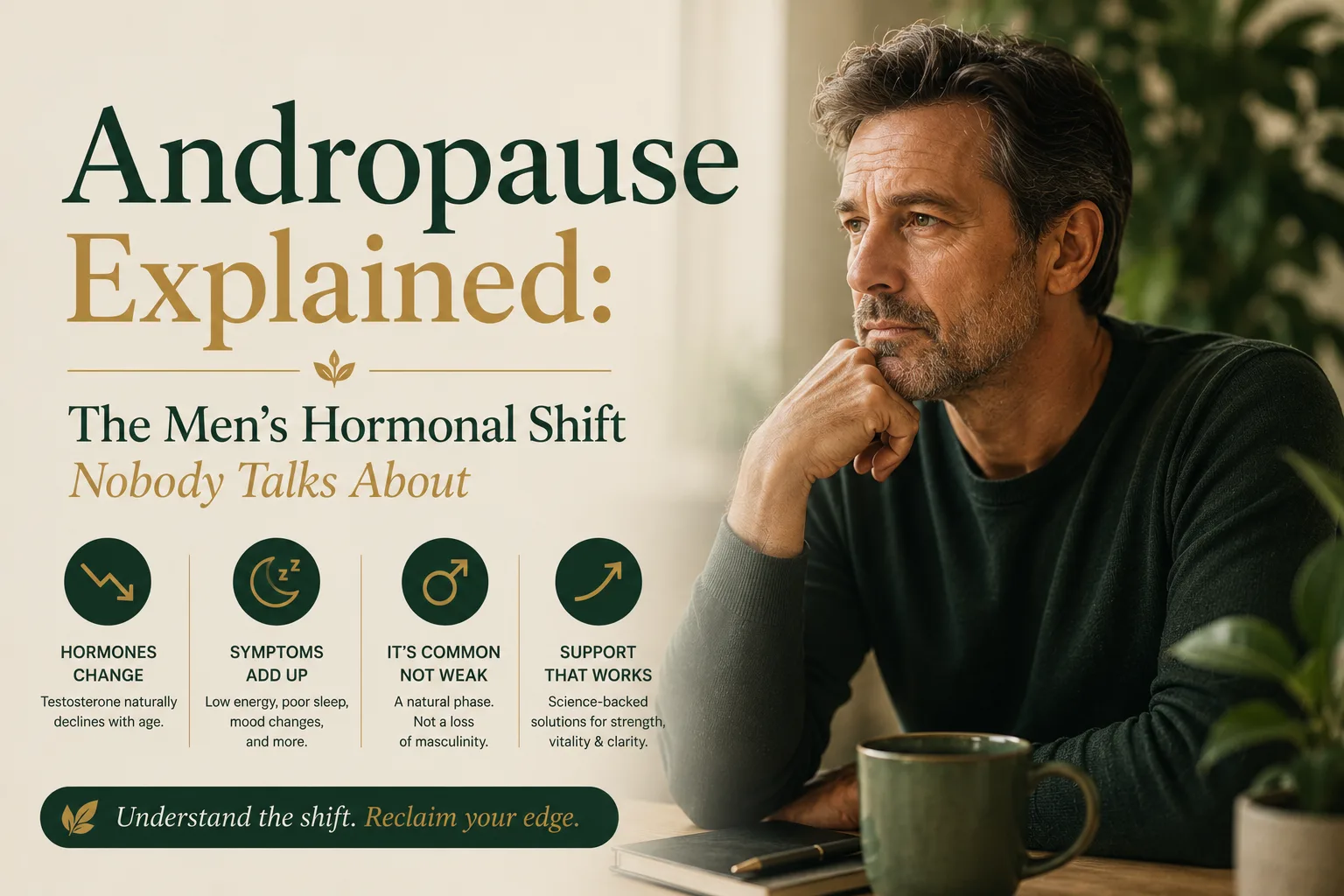 Andropause — understanding the slow hormonal and cellular changes some men notice in midlife