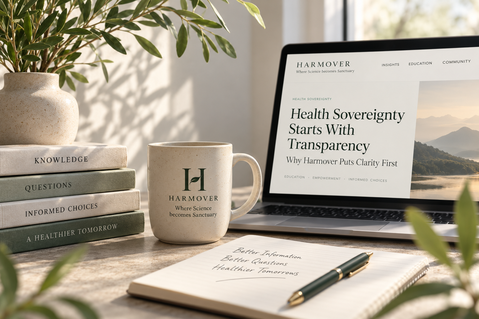 Editorial illustration for health sovereignty, wellness transparency and informed health choices