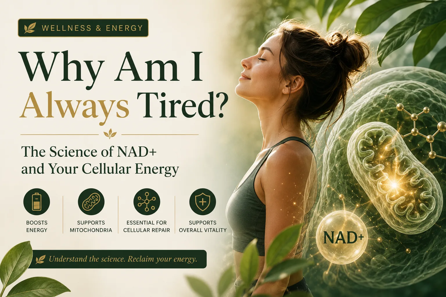 Persistent afternoon tiredness — understanding NAD+ and how your cells make energy