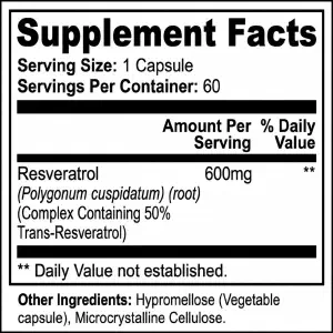 Resveratrol 50% 600mg 2