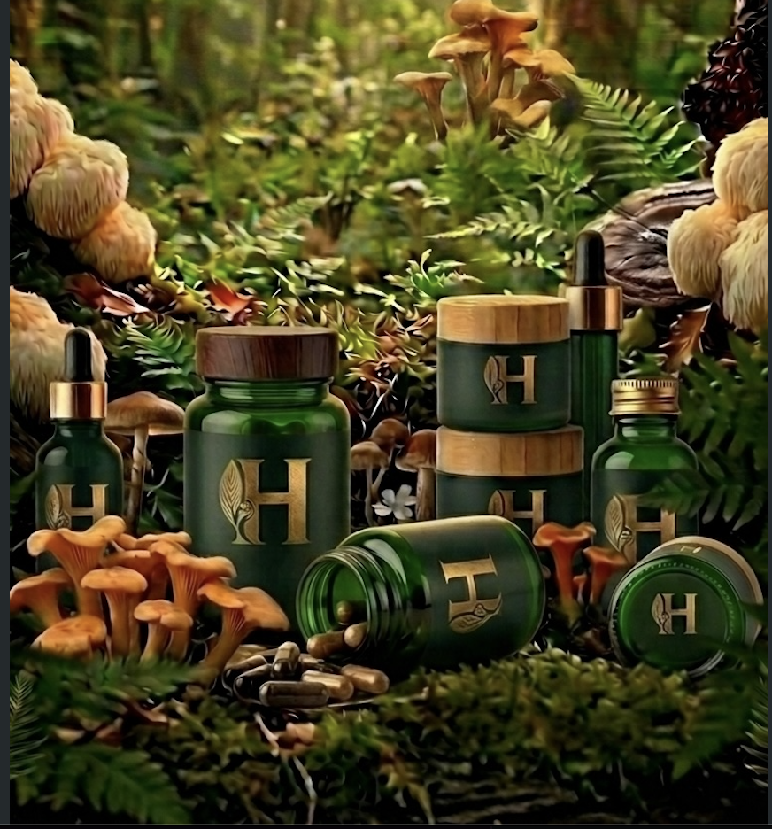 Harmover mushrooms and adaptogens — Lion's Mane cognitive support, Chaga Tincture, Methylene Blue