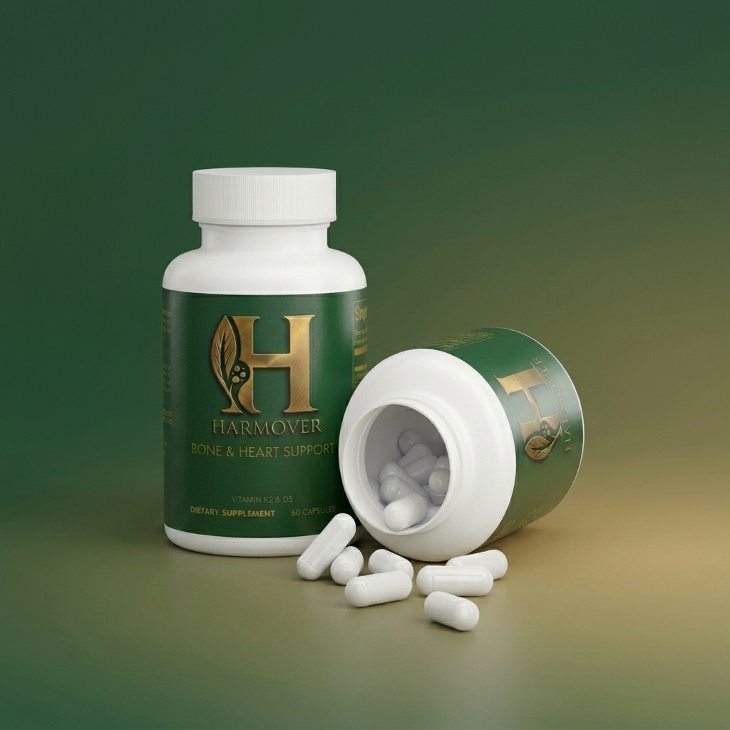 Bone & Heart Support — Vitamin K2 MK-7, D3 and calcium for bone density and cardiovascular health