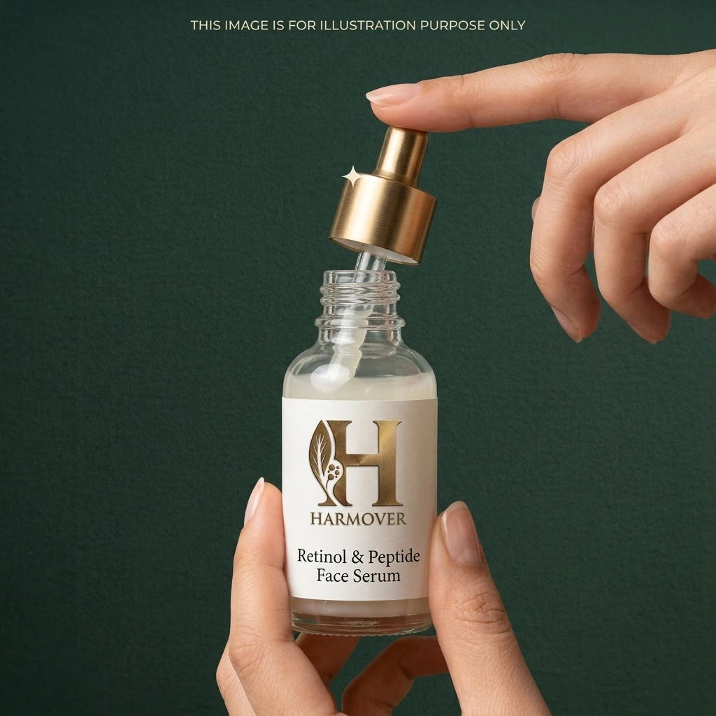 Retinol & Peptide Face Serum — encapsulated retinol with signal peptides for cell turnover and collagen synthesis